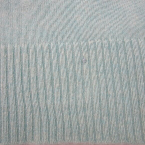 CASHMERE Aqua Blue Pullover Sweater Cap Sleeve Cuddly - Picture 9 of 9